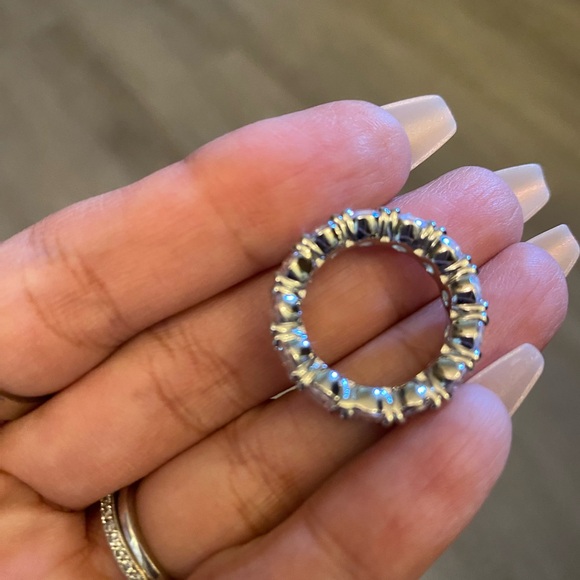 Oval Cubic Zirconia Eternity Ring - Picture 12 of 15